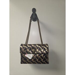 Kurt Geiger London The‎ Kensington Metallic Quilted Shoulder Bag Purse Authentic